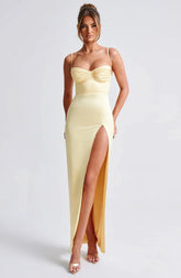 Alora Maxi Dress - Lemon